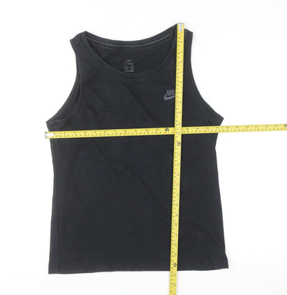 Nike Men's Black Sleeveless Sports Tank Top Size L Cotton Blend