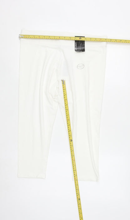 St. Bernard for Dunnes Stores White Cotton Stretch Capri Leggings L