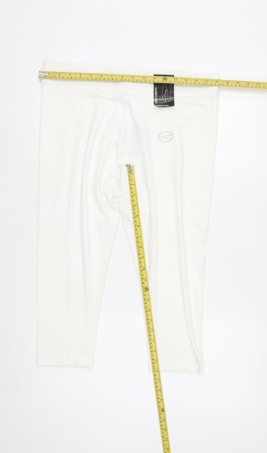 St. Bernard for Dunnes Stores White Cotton Stretch Capri Leggings L