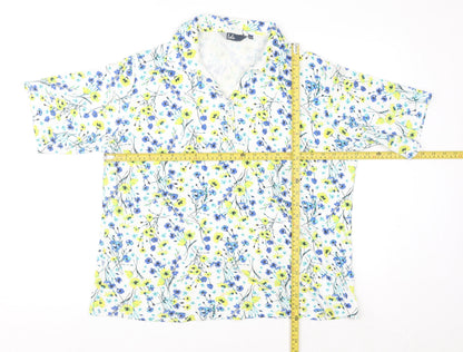 Isle Womens Multicoloured Floral Cotton Button-Up Shirt XL 22-24