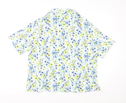 Isle Womens Multicoloured Floral Cotton Button-Up Shirt XL 22-24