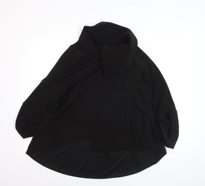 Joseph Ribkoff Women Black Size 10 Cape Jacket Mid-Length Elegant