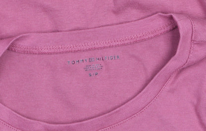 Tommy Hilfiger Women's Pink Long Sleeve Cotton Crew Neck T-Shirt Size S