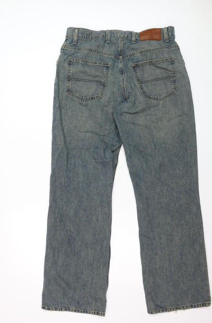 Tommy Hilfiger Men’s Blue Denim Loose Fit Straight Jeans 33x32