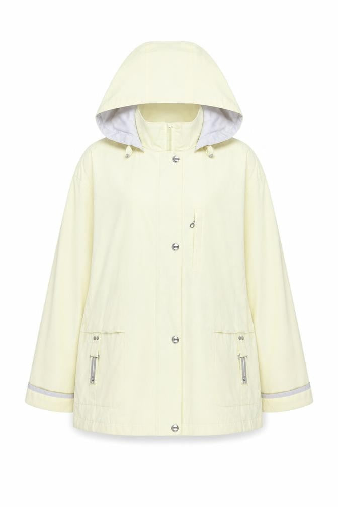 Mackintosh New England Women’s Yellow Hooded Rain Coat Jacket XL