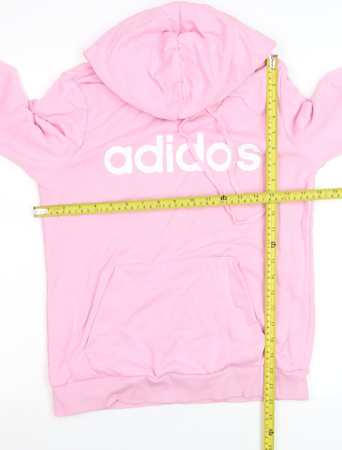 Adidas Women's Pink Pullover Hoodie Small Logo Cotton Blend