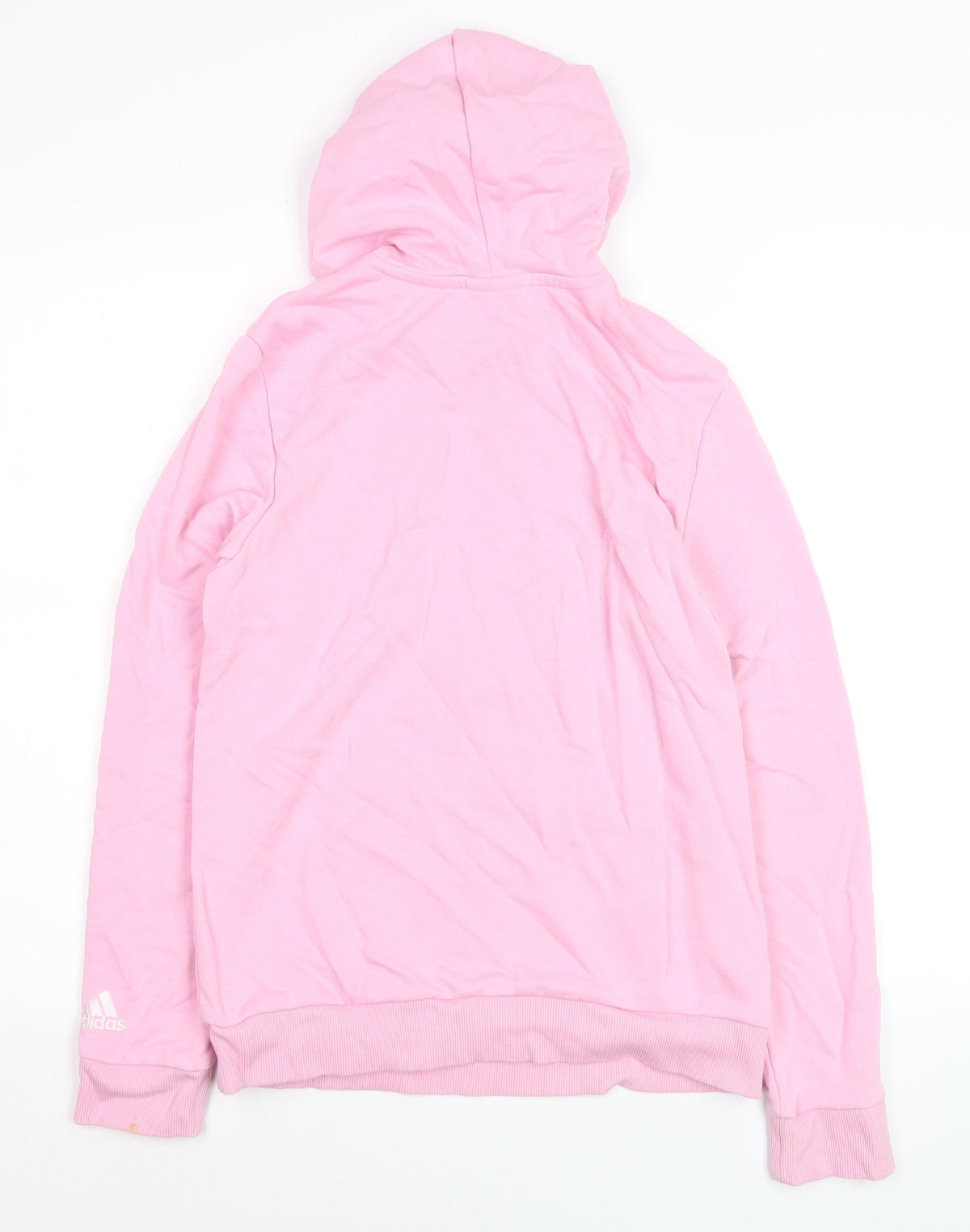 Adidas Women's Pink Pullover Hoodie Small Logo Cotton Blend