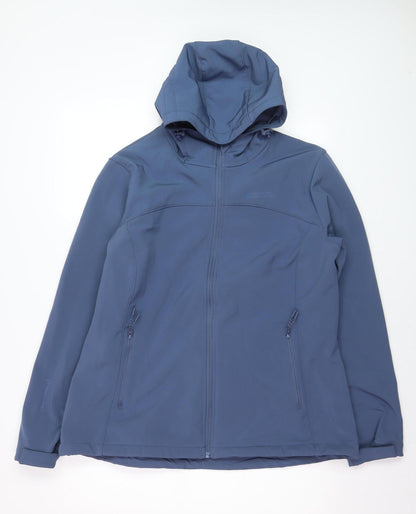 Mountain Warehouse Women's Blue Softshell Hooded Jacket Size 18