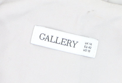Gallery Womens Beige Suit Waistcoat UK 14 Classic Lined Vest