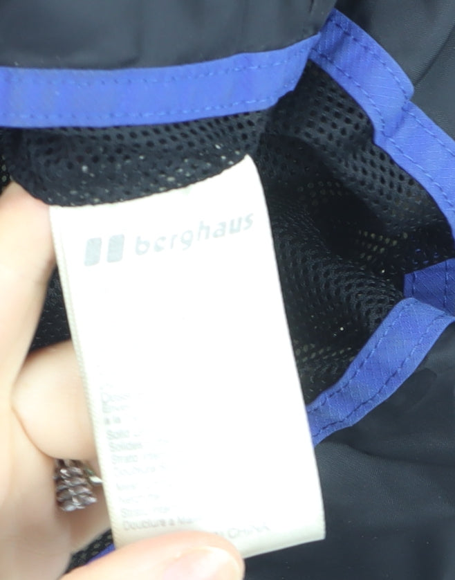Berghaus Men Blue L Waterproof Hooded Hiking Parka Jacket Lined
