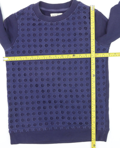 Jack Wills Women's Navy Cotton Crew Neck Long Sleeve Sweatshirt UK 10