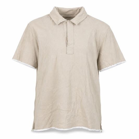 Debenhams Men's Beige Short Sleeve Polo Shirt Medium 100% Cotton