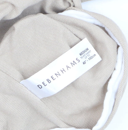 Debenhams Men's Beige Short Sleeve Polo Shirt Medium 100% Cotton