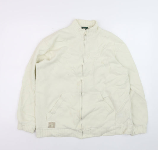 Ralph Lauren Men's Ivory Cotton Full Zip Basic Jacket Size L