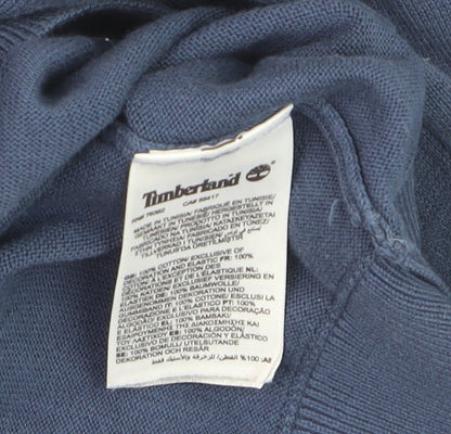 Timberland Men’s Blue XL 1/2 Zip Cotton Knit Jumper