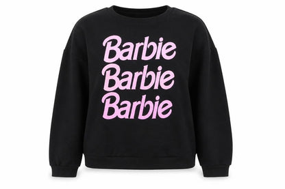 Barbie Womens Black Pullover Logo Sweatshirt Size S