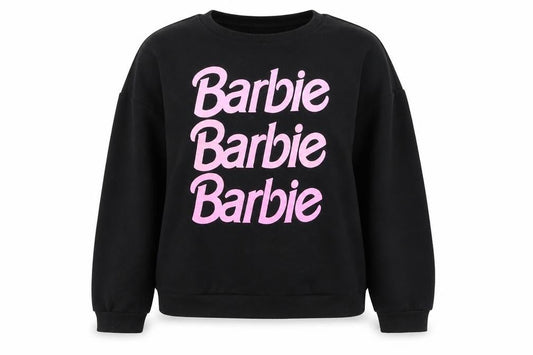 Barbie Womens Black Pullover Logo Sweatshirt Size S