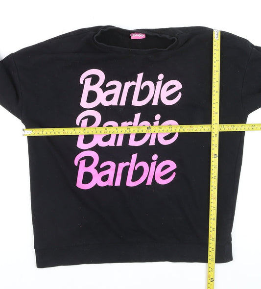 Barbie Womens Black Pullover Logo Sweatshirt Size S