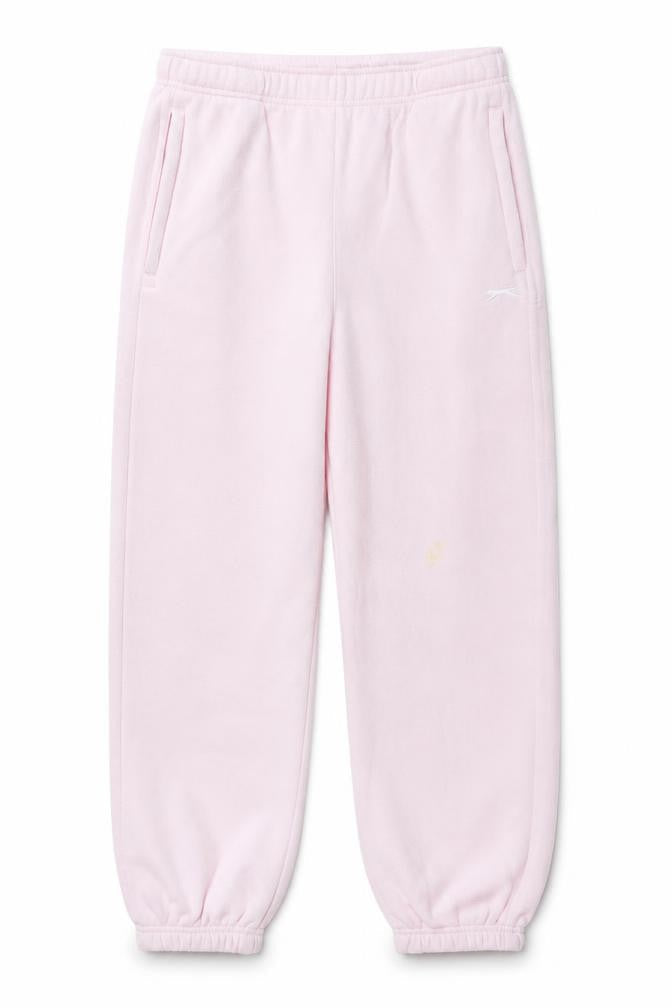 Front view of Slazenger girls’ pink sweatpants, size 13, years elastic waist joggers