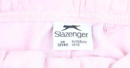 Slazenger Girls Pink Sweatpants Size 13 Years Elastic Waist Joggers