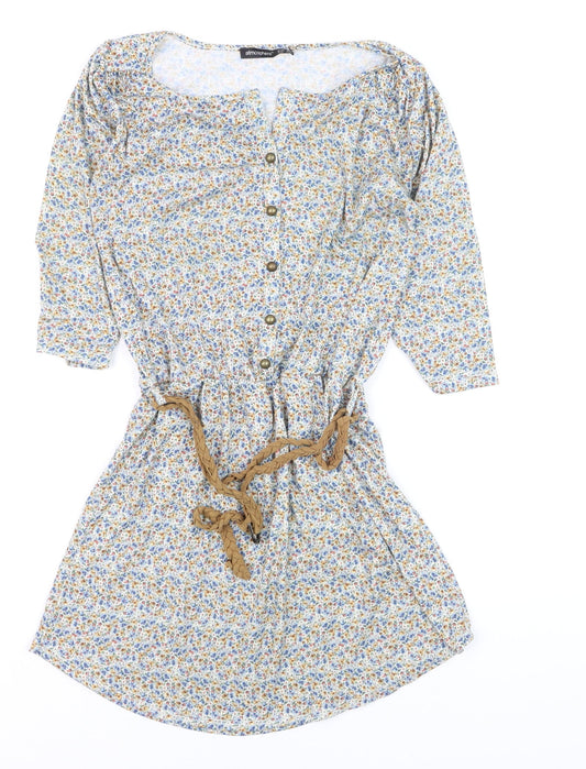 Atmosphere Womens Multicoloured Floral Shirt Dress Size 10