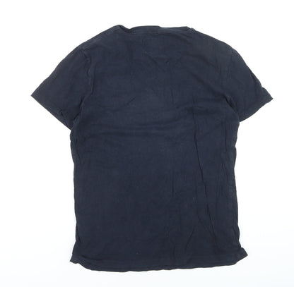 Superdry Men's Navy Blue Cotton Crew Neck Short Sleeve T-Shirt Medium