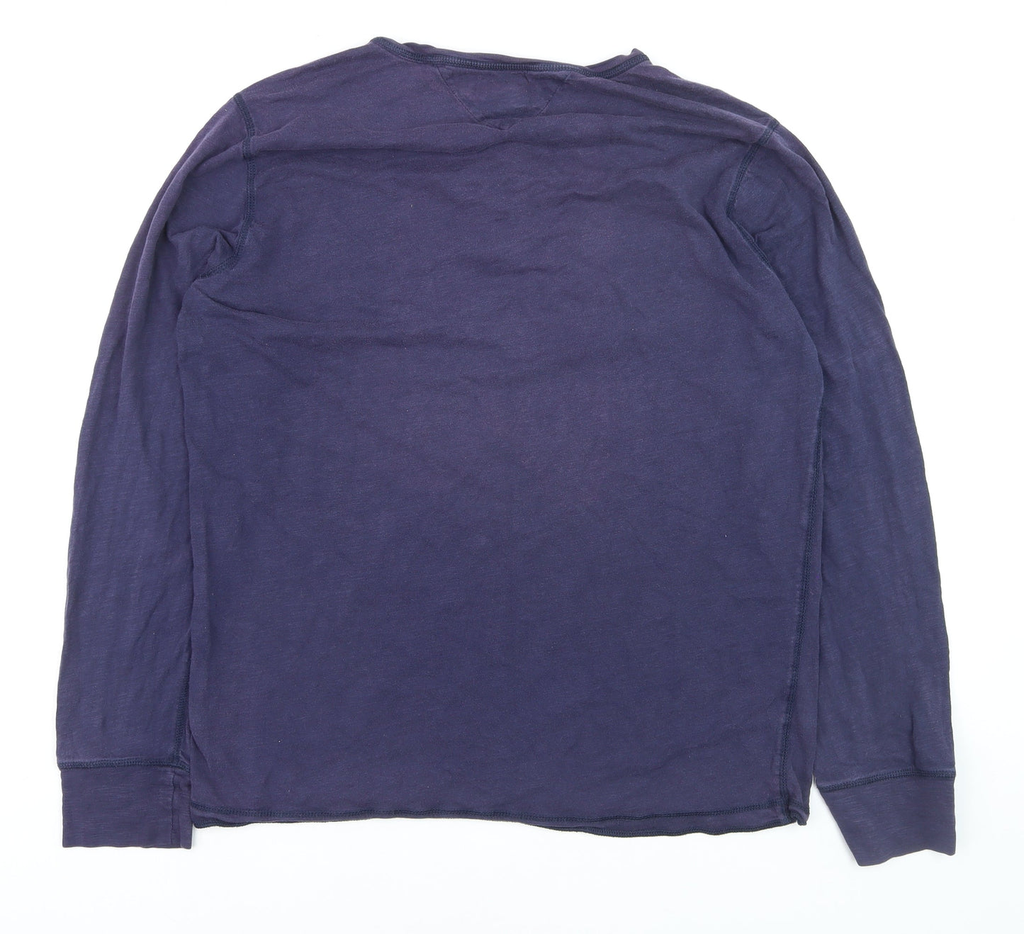 Hilfiger Denim Men's Blue XL Henley Long Sleeve Casual Shirt