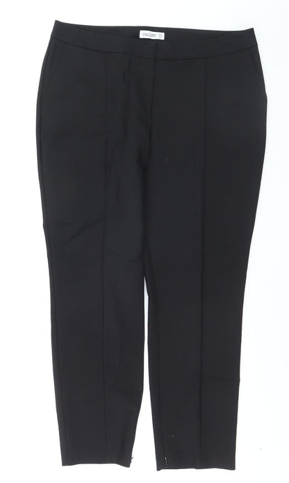Gallery Women's Black Size 14 Slim Ankle Work Trousers
