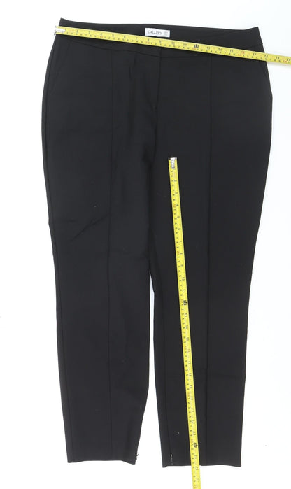 Gallery Women's Black Size 14 Slim Ankle Work Trousers