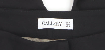 Gallery Women's Black Size 14 Slim Ankle Work Trousers