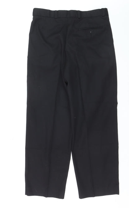 Wood State Women's Black Pleated Work Trousers Size L 32W 29L