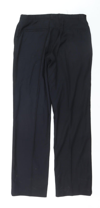 River Island Men’s Black 32R Straight Trousers