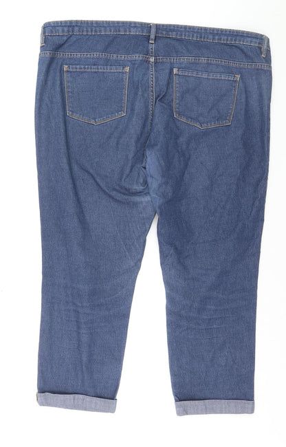 Denim Co. Women Blue Size 16 Cropped Stretch Jeans