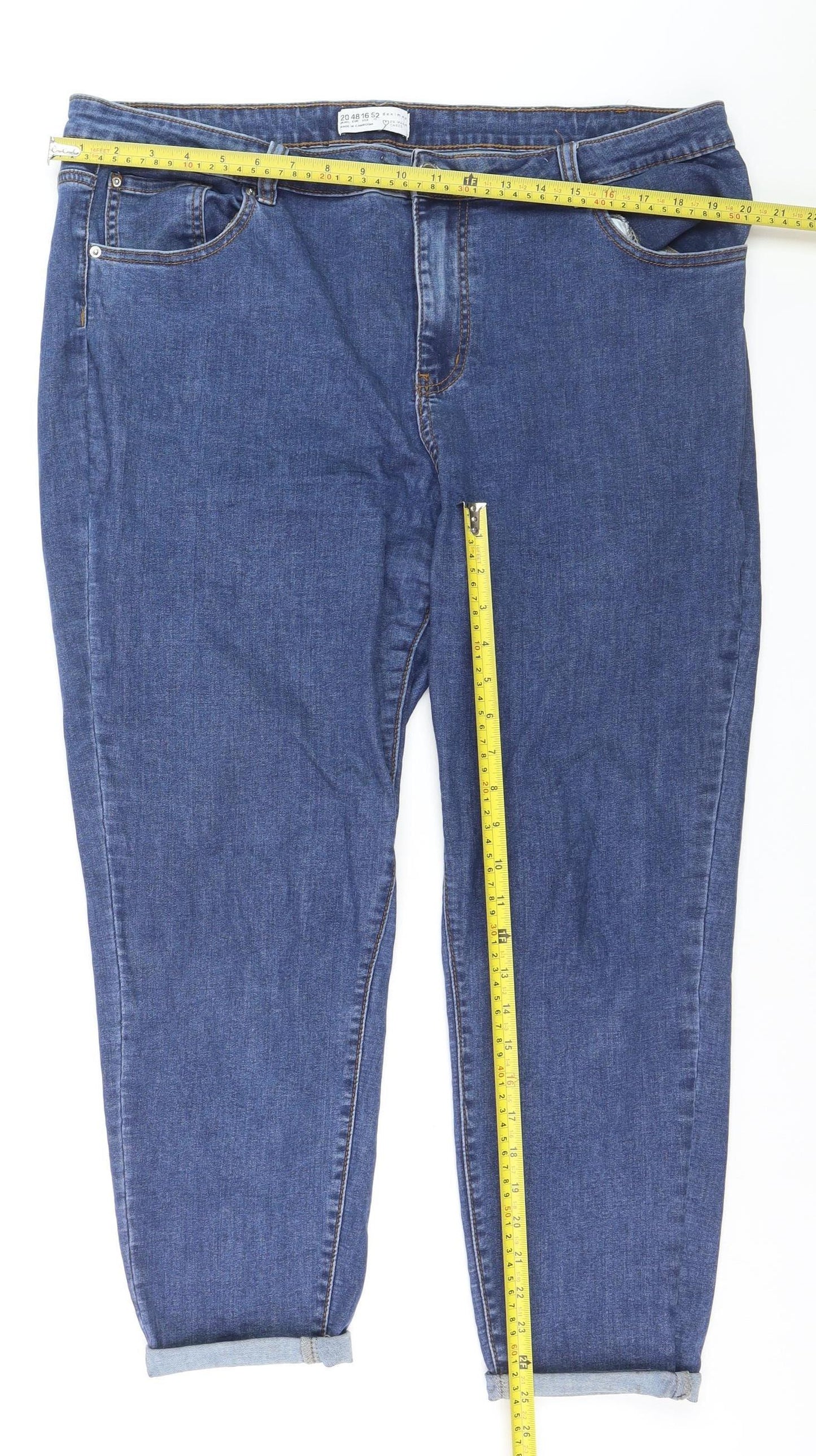 Primark Women’s Blue Size 20 Boyfriend Relaxed Denim Jeans