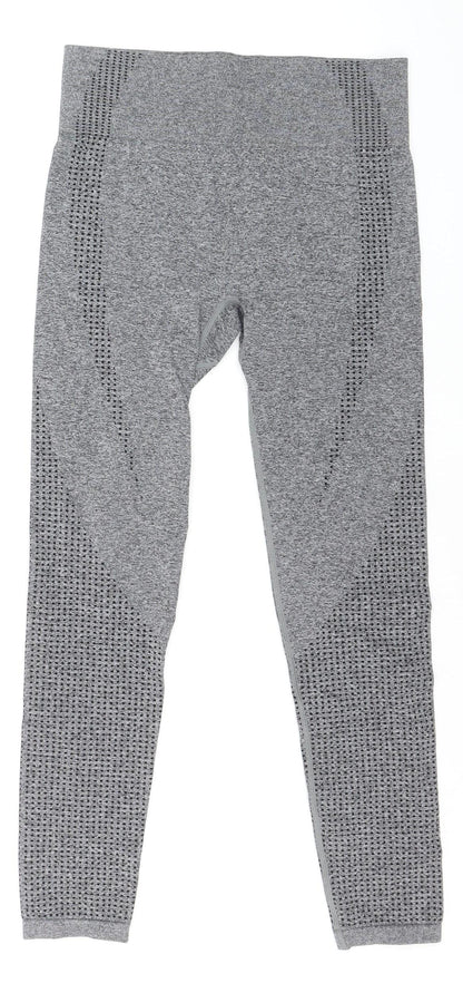Sport Womens Grey Seamless Activewear Leggings Size S