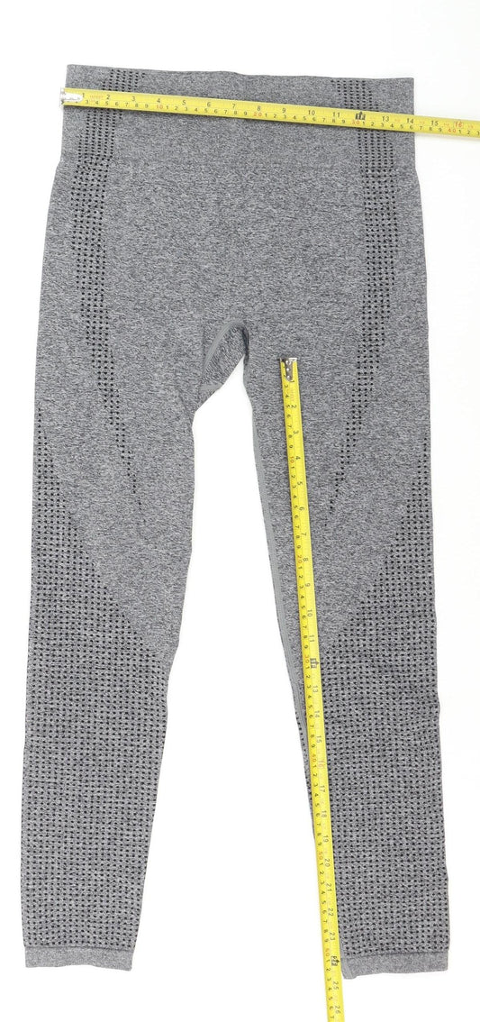 Sport Womens Grey Seamless Activewear Leggings Size S