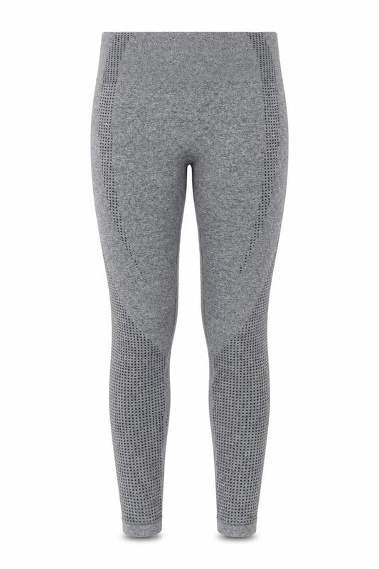 Front view of Dunnes women’s grey seamless performance leggings m