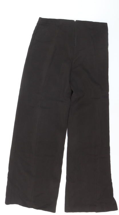 MNG Women's Black Tailored Stretch Trousers Size 12 Regular Fit