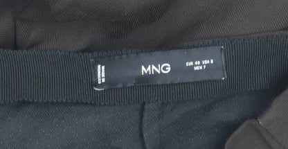MNG Women's Black Tailored Stretch Trousers Size 12 Regular Fit