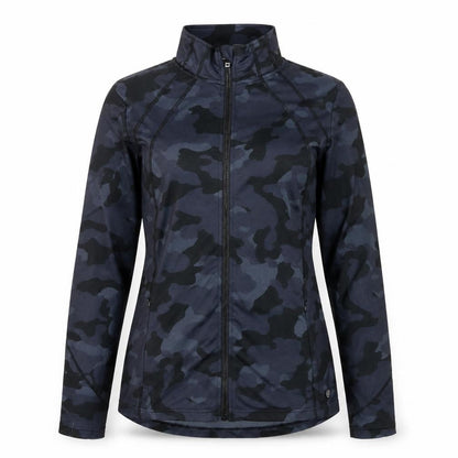 Dunnes Stores Women's Black Camo Full Zip Track Jacket Size 8