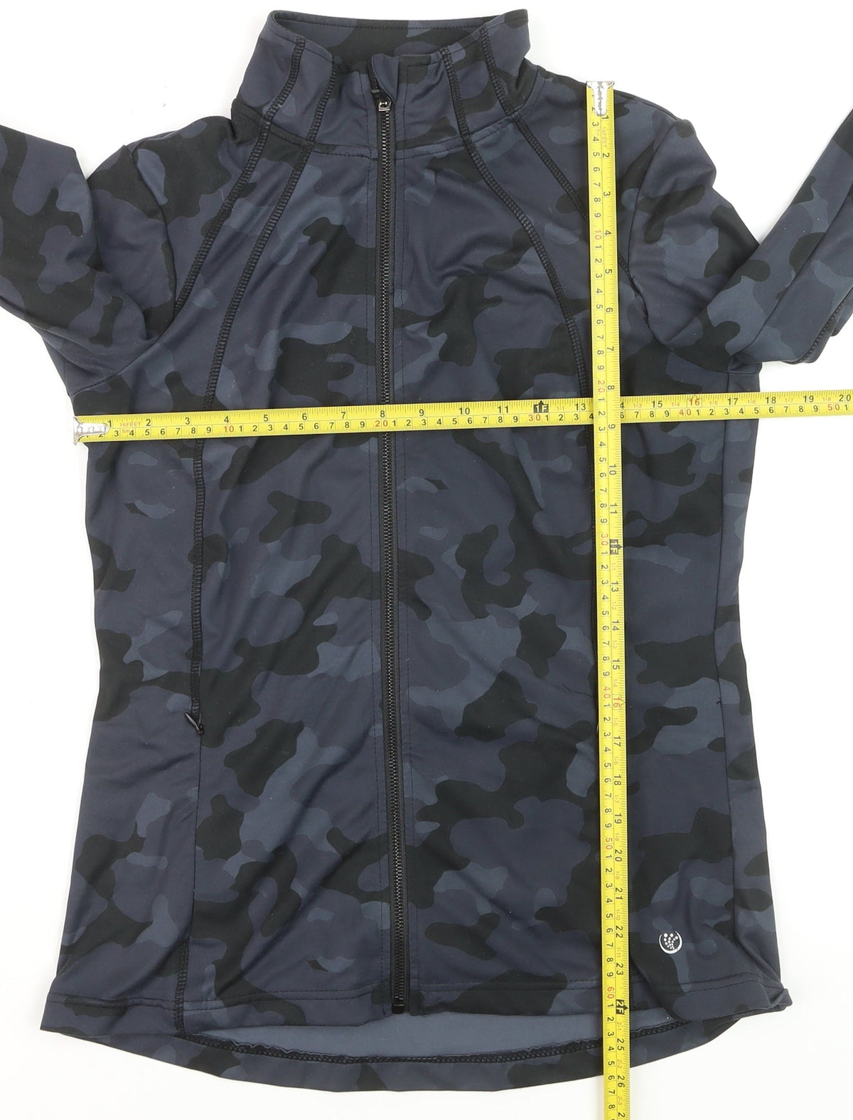Dunnes Stores Women's Black Camo Full Zip Track Jacket Size 8