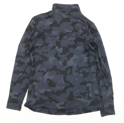 Dunnes Stores Women's Black Camo Full Zip Track Jacket Size 8