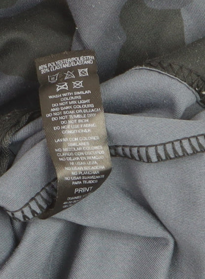 Dunnes Stores Women's Black Camo Full Zip Track Jacket Size 8
