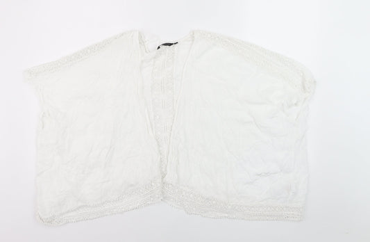 New Look Women’s White Lace Kimono Blouse Size 12 Bohemian