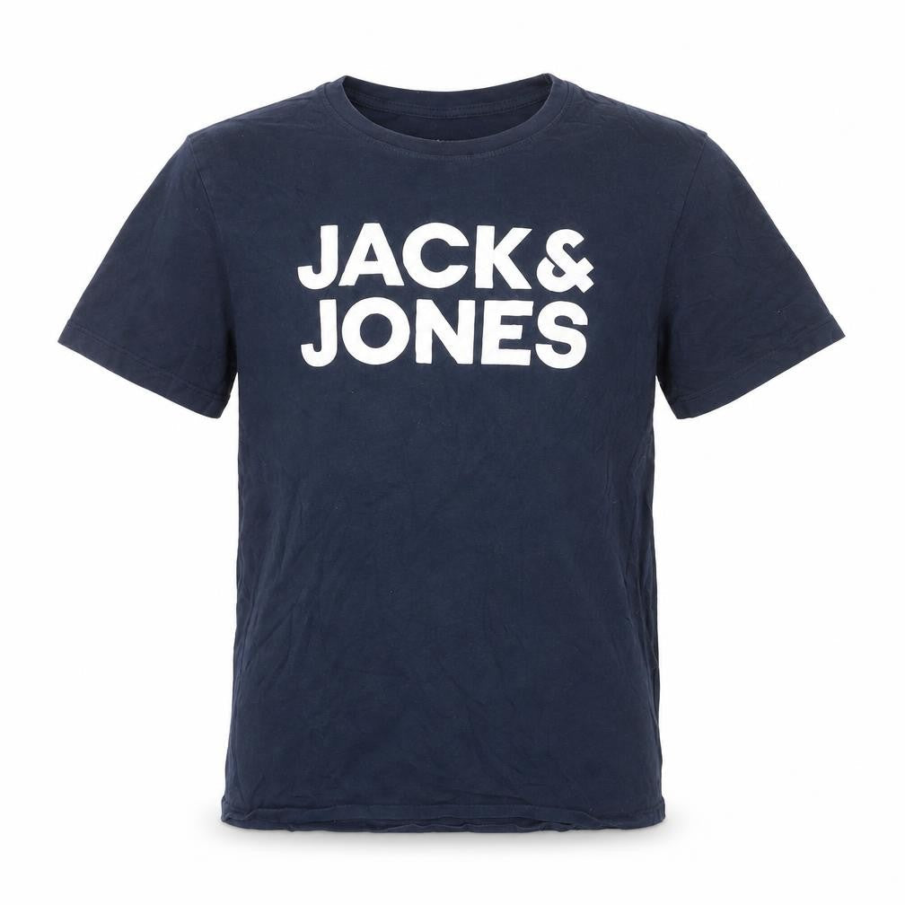 Jack & Jones Boys Blue Logo T-Shirt 14 Years Short Sleeve Cotton Top