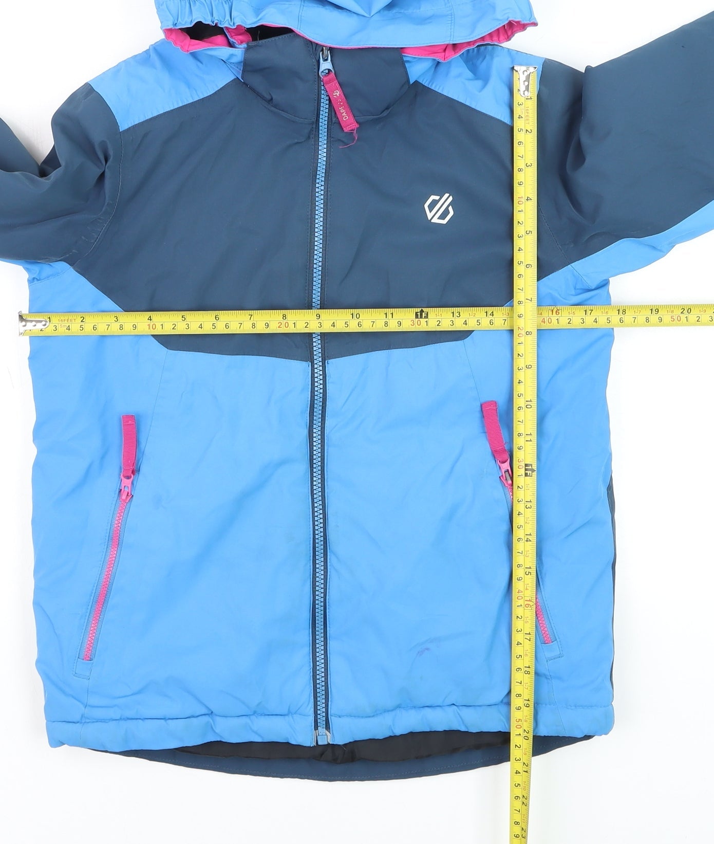 Dare 2B Girls Blue Waterproof Ski Jacket Hooded 9-10 Years
