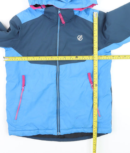 Dare 2B Girls Blue Waterproof Ski Jacket Hooded 9-10 Years