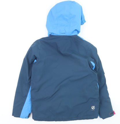 Dare 2B Girls Blue Waterproof Ski Jacket Hooded 9-10 Years