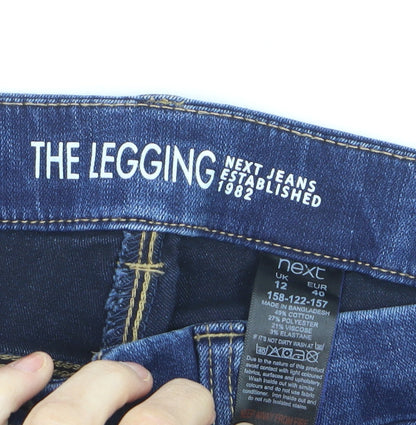 Next Womens Blue Jegging Jeans Size 12 Slim Fit Denim
