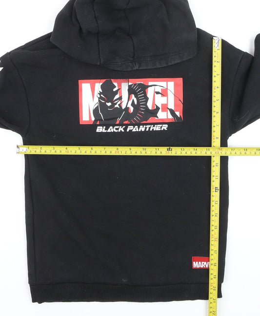 Marvel Boys Black Panther Black Pullover Hoodie 10-11 Years Cotton